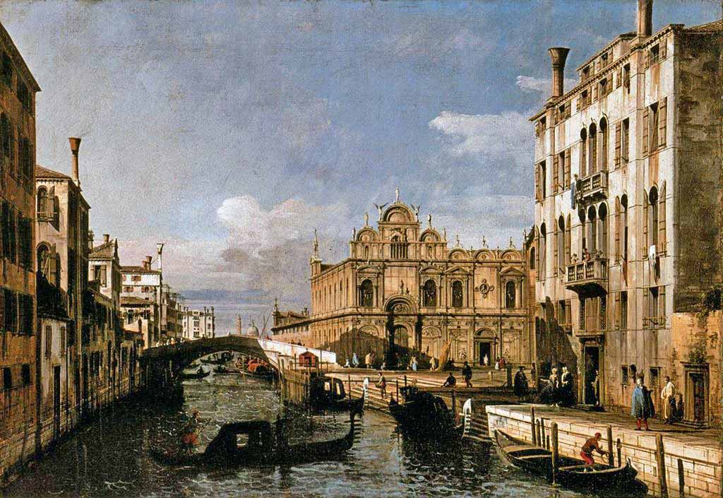 Il Rio dei Mendicanti a Venezia dipinto da Bernardo Bellotto