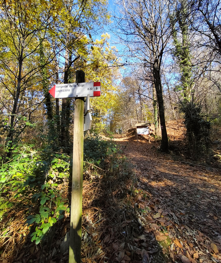 Segnavia del sentiero n. 9 del Monte Venda Segnavia del sentiero n. 9 del Monte Venda